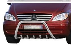 Bull bar Mercedes Vito II, Viano II - type: without bridge фото 0
