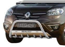 Кенгурятник Renault Koleos 2009-2016 - тип: с логотипом фото 0