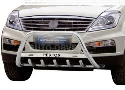 Кенгурятник Ssangyong Rexton W 2012-2016 - тип: с логотипом фото 0