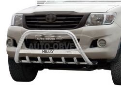 Кенгурятник Toyota Hilux 2006-2012 - тип: с логотипом фото 0
