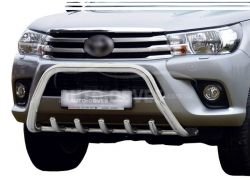 Bull bar Toyota Hilux 2015-2020 - type: without jumper фото 0