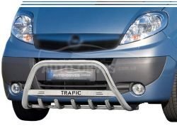 Кенгурятник Renault Trafic 2001-2014 - тип: с логотипом фото 0