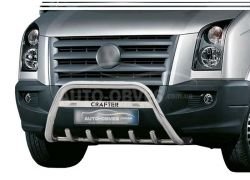 Bull bar Volkswagen Crafter 2006-2011 - type: with logo фото 0