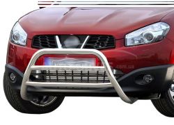 Front bar Nissan Qashqai 2010-2014 - type: 2 jumpers фото 0