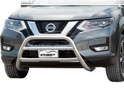 Кенгурятник Nissan X-Trail 2017-2021 - тип: на 2 перемычки фото 0