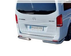 Rear bumper protection Mercedes V-class w447, Vito III - type: single corners фото 0