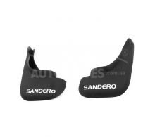 Mudguards Dacia Sandero 2013-2019 -type: front 2pcs, medium quality, without fasteners фото 0