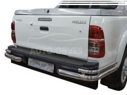 Toyota Hilux rear bumper protection - type: double corners фото 0
