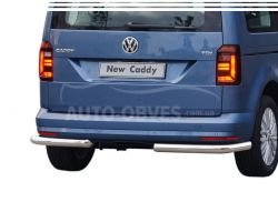 Защита заднего бампера Volkswagen Caddy 2015-2020 - тип: углы одинарные фото 0