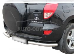 Защита заднего бампера Toyota Rav4 - тип: углы одинарные фото 0