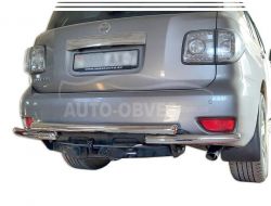Rear bumper guard Nissan Patrol - type: cut with pipe photo 0