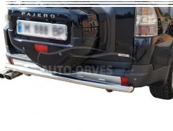 Защита заднего бампера Mitsubishi Pajero Wagon IV - тип: одинарная труба фото 0
