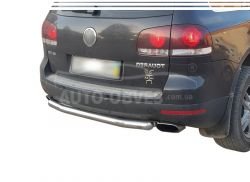 Volkswagen Touareg rear bumper protection - type: single pipe, between exhaust фото 0