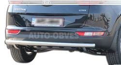 Rear bumper protection Kia Sportage 2016-2019 - type: single pipe фото 0