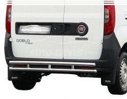 Rear bumper protection Fiat Doblo 2015-… - type: double фото 0