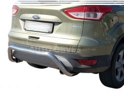 Защита заднего бампера Ford Kuga 2013-2016 - тип: П-образная, вариант 1 фото 0