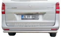 Защита заднего бампера Mercedes V-class w447, Vito III - тип: одинарная труба фото 0