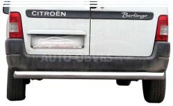 Защита заднего бампера Citroen Berlingo, Peugeot Partner 2002-2007 - тип: одинарная труба фото 0