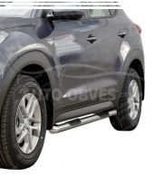 Side pipes with overlays Kia Sportage 2010-2015 Ø: 60 mm фото 0