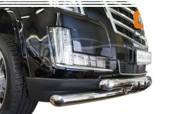 Защита бампера Cadillac Escalade 2014-2018 - тип: модельная с пластинами, под заказ фото 0