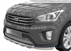 Bumper protection Hyundai Creta 2016-... - type: model with plates фото 0