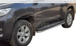 Защита штатного порога Toyota Prado 150 2018-... окантовка порога фото 0