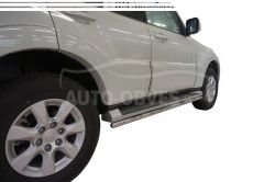 Защита штатного порога для Mitsubishi Pajero Wagon IV фото 0