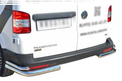 Rear bumper protector VW T5 - type: double corners фото 0