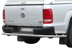 Rear bumper protection VW Amarok 2016-... - type: pipe with corners фото 0