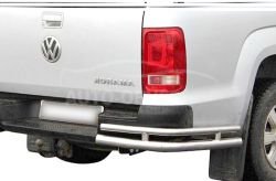 Защита заднего бампера Volkswagen Amarok - тип: углы двойные фото 0