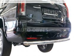 Rear bumper protection Cadillac Escalade 2014-2018 - type: single pipe, on request фото 0