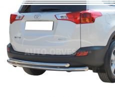 Захист заднього бампера Toyota Rav4 2013-2016 - тип: подвійний варіант фото 0
