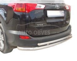 Rear bumper protection Toyota Rav4 2013-2016 - type: double фото 0