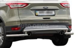 Защита заднего бампера Ford Kuga 2013-2016 - тип: с доп углами фото 0