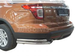 Rear bumper protection Ford Explorer 2013-2015 - type: double corners фото 0