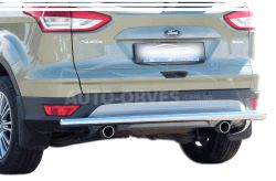 Rear bumper protection Ford Escape 2013-2016 - type: single pipe фото 0