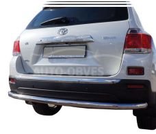 Toyota Highlander rear bumper protection - type: single pipe фото 0