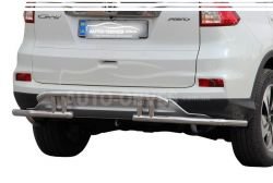Rear bumper protection Honda CRV 2016-2017 - type: pipe with corners фото 0