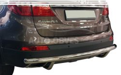 Rear bumper protection Hyundai Santa Fe 2013-2016 - type: single pipe фото 0