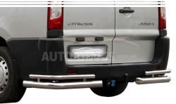 Rear bumper protection Fiat Scudo 2007-2016 - type: double corners фото 0