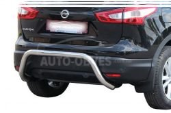 Rear bumper protection Nissan Qashqai 2018-2021 - type: U-shaped фото 0