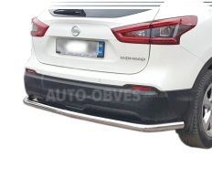 Rear bumper protection Nissan Qashqai 2018-2021 - type: full edging фото 0