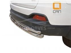 Rear bumper protection Kia Sorento Prime 2015-... - type: pipe with corners фото 0