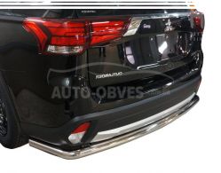 Rear bumper protection Mitsubishi Outlander 2015-2020 - type: single pipe фото 0