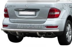 Rear bumper protection Mercedes ML 164 - type: single pipe фото 0