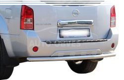 Nissan Pathfinder rear bumper protection - type: single pipe фото 0