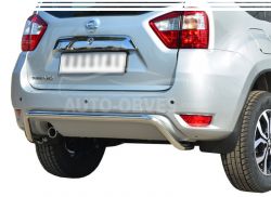 Захист заднього бампера Nissan Terrano 2014-2018 - тип: П-подібна фото 0
