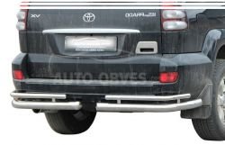 Toyota Prado 120 rear bumper protection - type: double corners фото 0