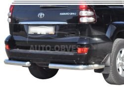 Toyota Prado 120 rear bumper protection - type: single corners фото 0