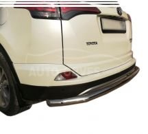 Захист заднього бампера Toyota Rav4 2016-2019 - тип: одинарна труба фото 0